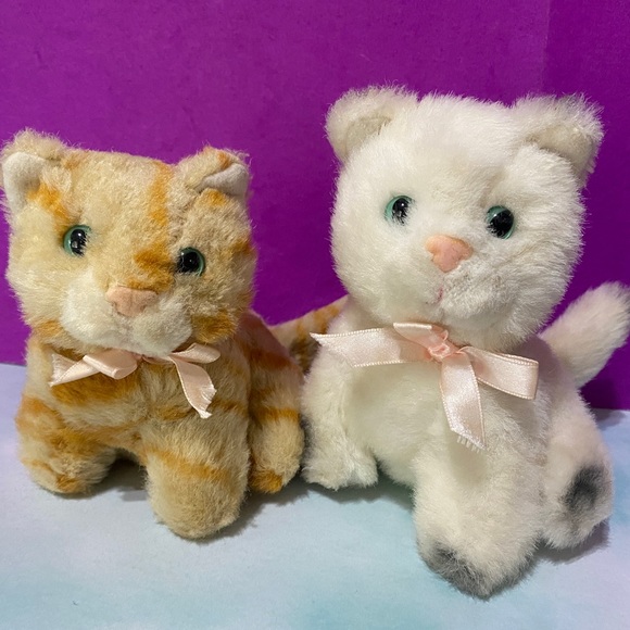 CATS VINTAGE 1990’s GREAT AMERICAN FUN PLUSH CATS ORANGE TABBY CAT MEOWS & PURRS - Picture 5 of 14